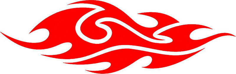 DECO_01 Deco Tribal Flames Graphic Flame Decal