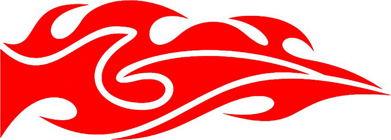 DECO_02 Deco Tribal Flames Graphic Flame Decal
