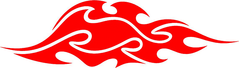 DECO_03 Deco Tribal Flames Graphic Flame Decal