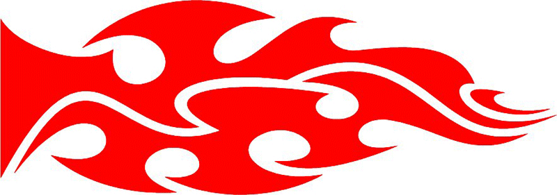 DECO_04 Deco Tribal Flames Graphic Flame Decal