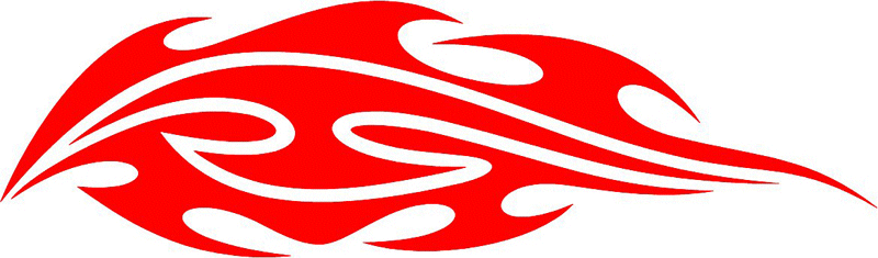 DECO_05 Deco Tribal Flames Graphic Flame Decal