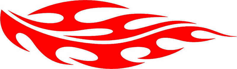 DECO_06 Deco Tribal Flames Graphic Flame Decal