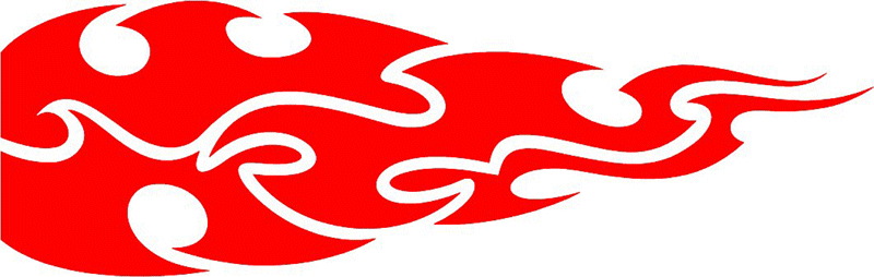 DECO_07 Deco Tribal Flames Graphic Flame Decal