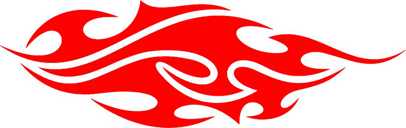 DECO_08 Deco Tribal Flames Graphic Flame Decal