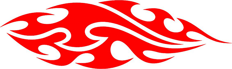 DECO_09 Deco Tribal Flames Graphic Flame Decal