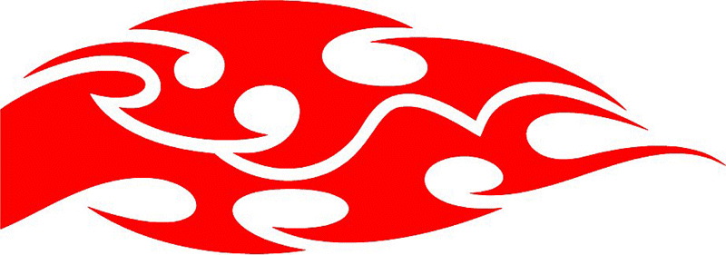 DECO_10 Deco Tribal Flames Graphic Flame Decal