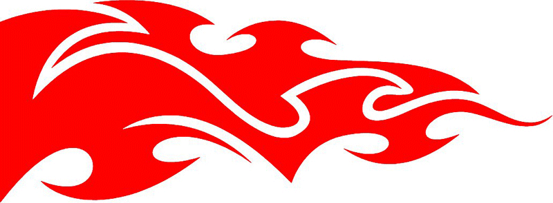 DECO_11 Deco Tribal Flames Graphic Flame Decal