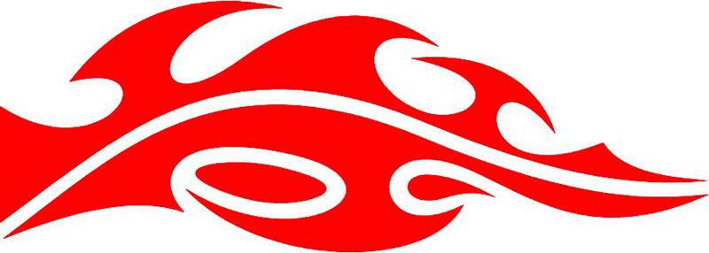 DECO_12 Deco Tribal Flames Graphic Flame Decal