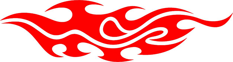 DECO_13 Deco Tribal Flames Graphic Flame Decal