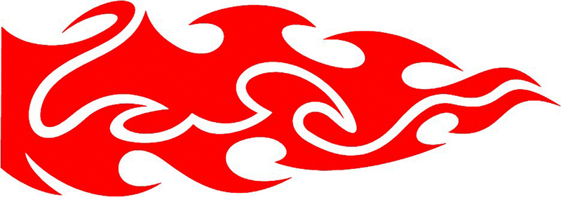 DECO_14 Deco Tribal Flames Graphic Flame Decal