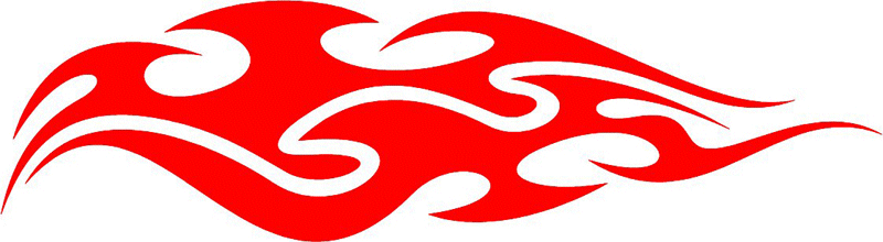 DECO_15 Deco Tribal Flames Graphic Flame Decal