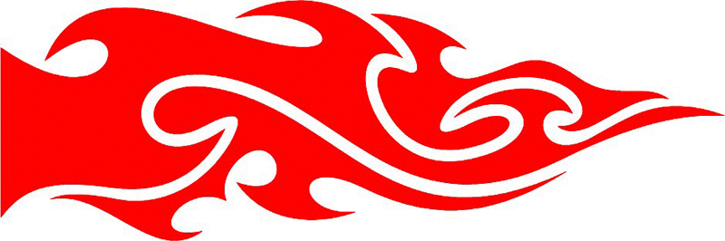DECO_16 Deco Tribal Flames Graphic Flame Decal