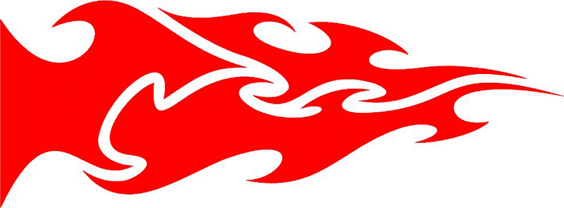 DECO_18 Deco Tribal Flames Graphic Flame Decal