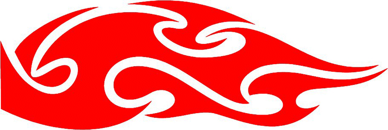 DECO_19 Deco Tribal Flames Graphic Flame Decal