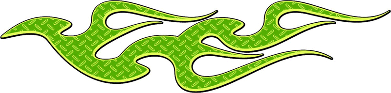 DIAMOND1_01 Diamondplate Flames Graphic Flame Decal