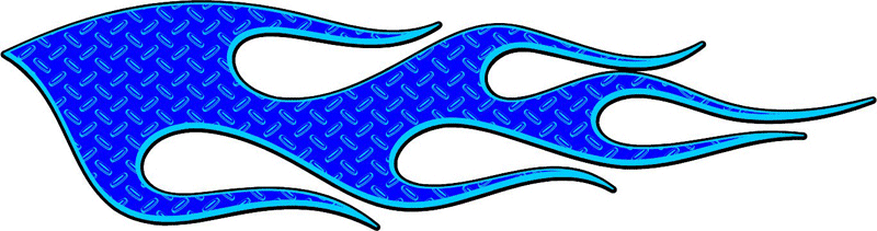 DIAMOND1_03 Diamondplate Flames Graphic Flame Decal
