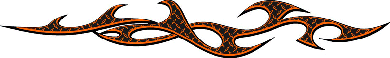 DIAMOND2_00 Diamondplate Flames Graphic Flame Decal