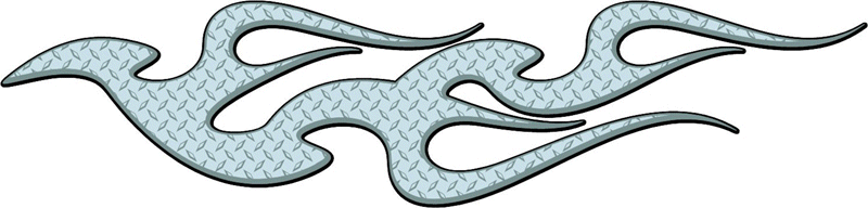 DIAMOND2_01 Diamondplate Flames Graphic Flame Decal