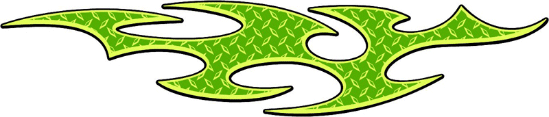 DIAMOND2_05 Diamondplate Flames Graphic Flame Decal
