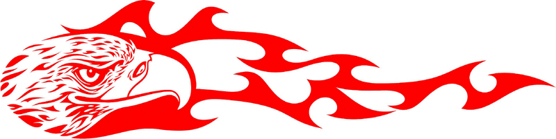ehfl_00 Eagle Head Flames Graphic Flame Decal