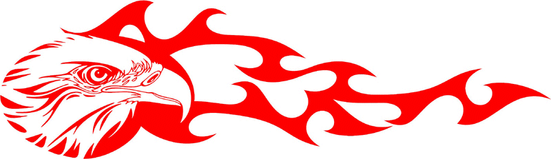 ehfl_02 Eagle Head Flames Graphic Flame Decal