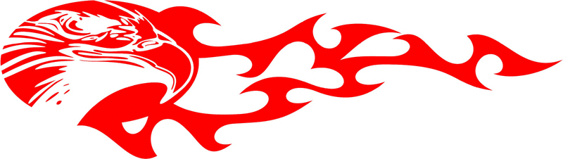 ehfl_03 Eagle Head Flames Graphic Flame Decal