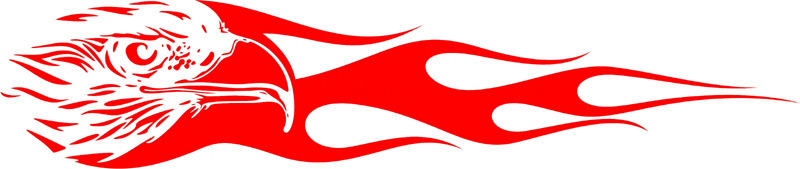 ehfl_04 Eagle Head Flames Graphic Flame Decal