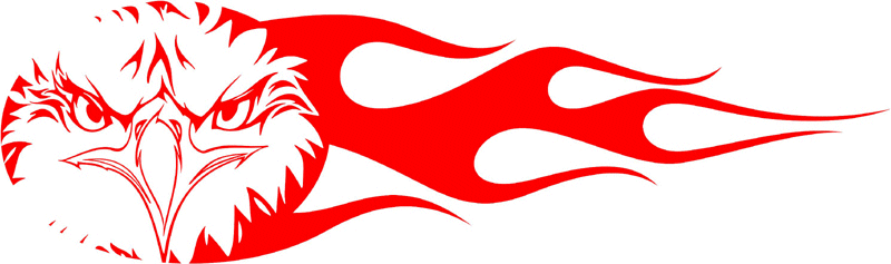 ehfl_06 Eagle Head Flames Graphic Flame Decal