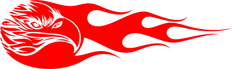 ehfl_08 Eagle Head Flames Graphic Flame Decal