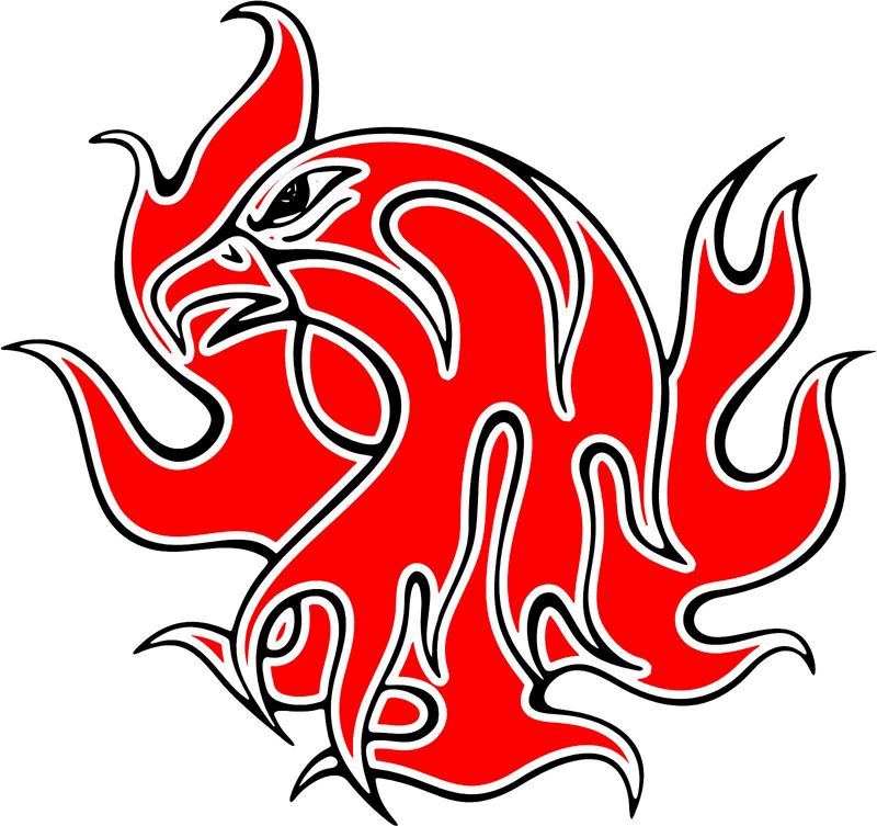 esefl_09 Easy Eagle Flames Graphic Flame Decal