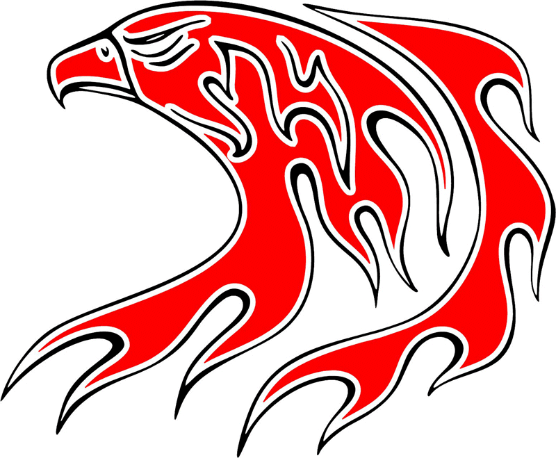 esefl_10 Easy Eagle Flames Graphic Flame Decal