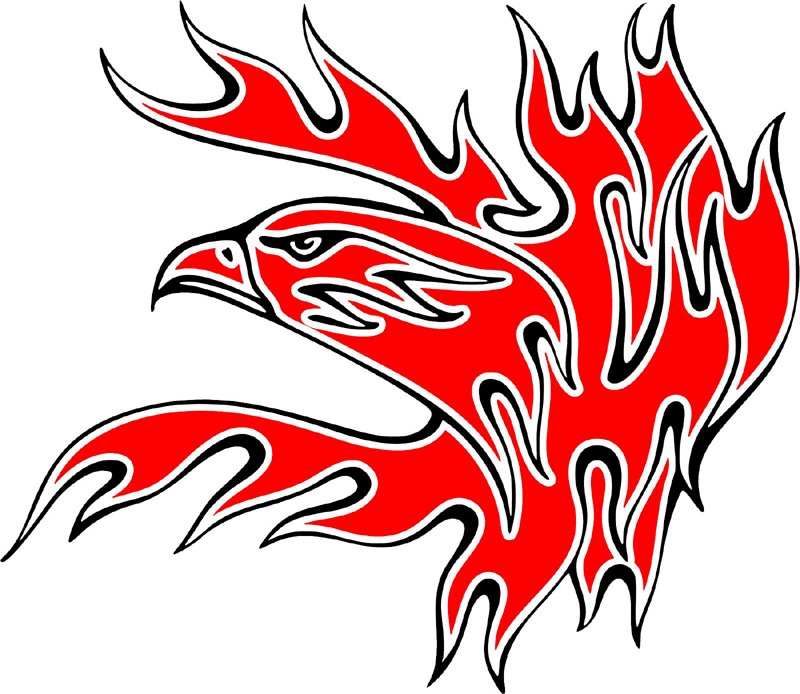 esefl_12 Easy Eagle Flames Graphic Flame Decal