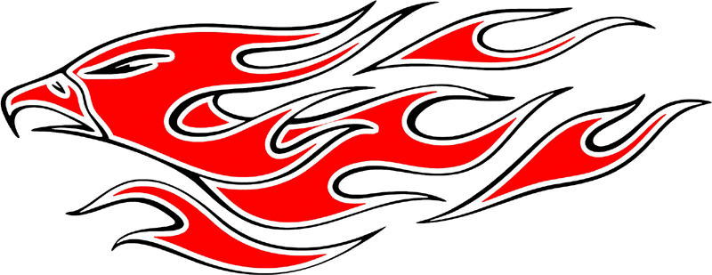 esefl_15 Easy Eagle Flames Graphic Flame Decal