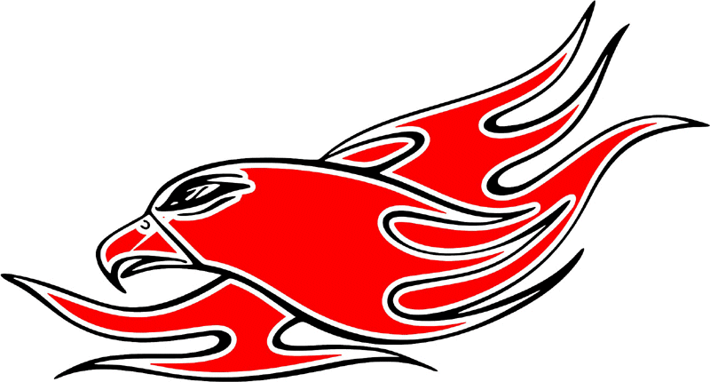 esefl_19 Easy Eagle Flames Graphic Flame Decal