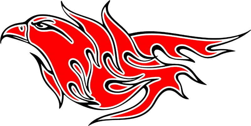 esefl_20 Easy Eagle Flames Graphic Flame Decal