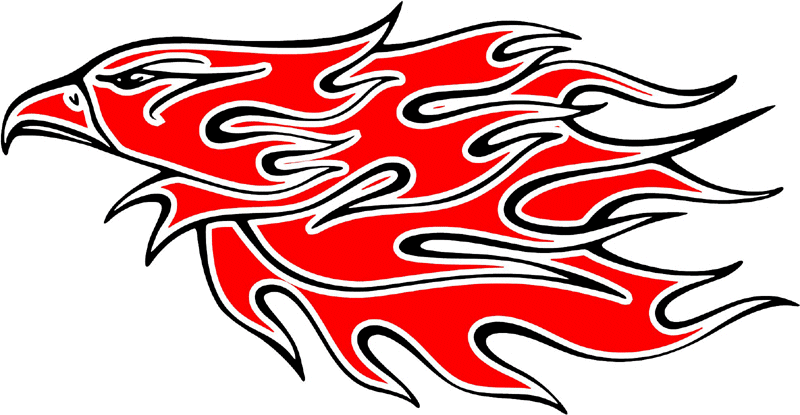 esefl_21 Easy Eagle Flames Graphic Flame Decal