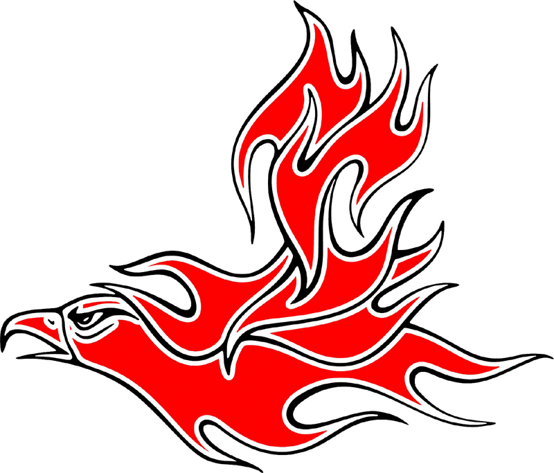esefl_24 Easy Eagle Flames Graphic Flame Decal