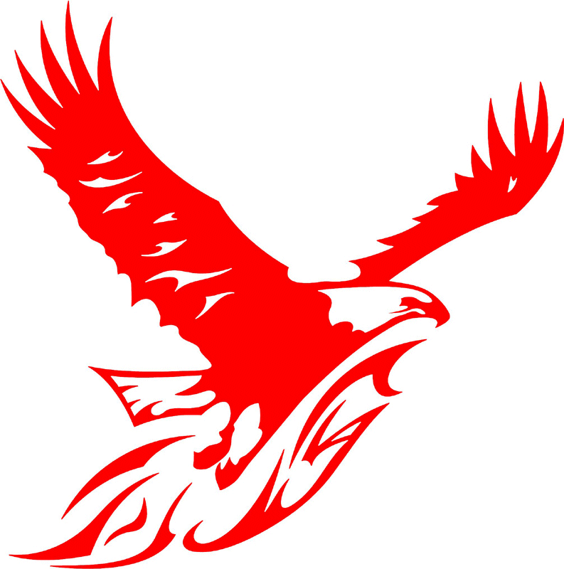 fle_02 Flaming Eagles Graphic Flame Decal