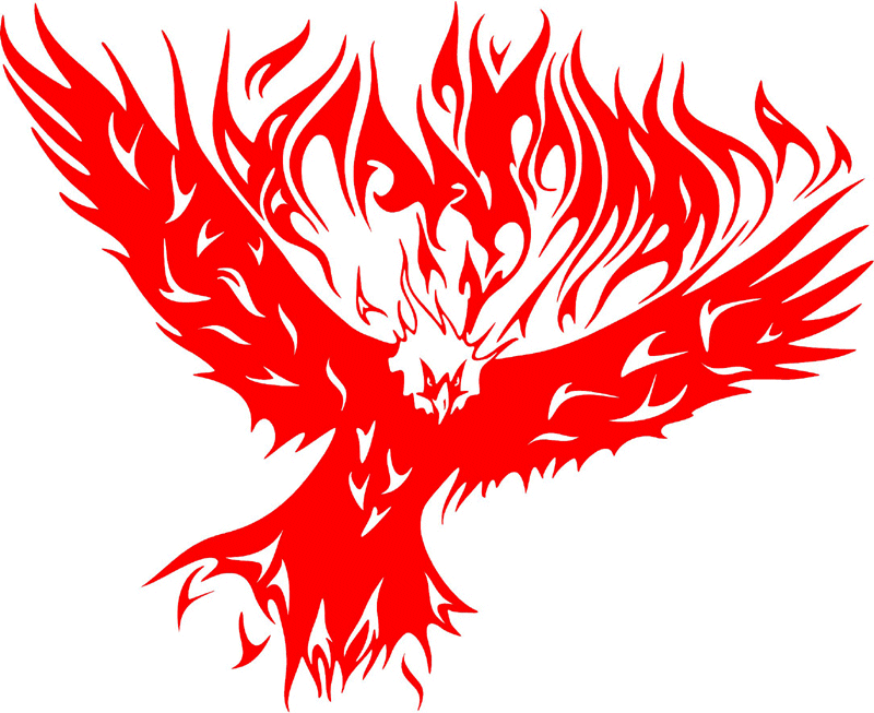 fle_10 Flaming Eagles Graphic Flame Decal