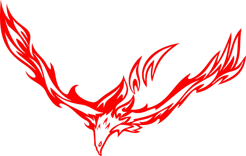 fle_11 Flaming Eagles Graphic Flame Decal