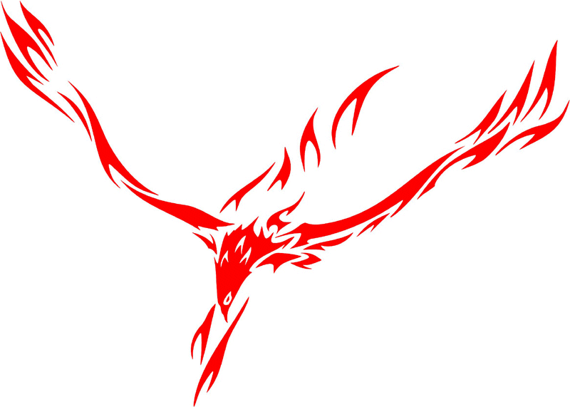 fle_14 Flaming Eagles Graphic Flame Decal