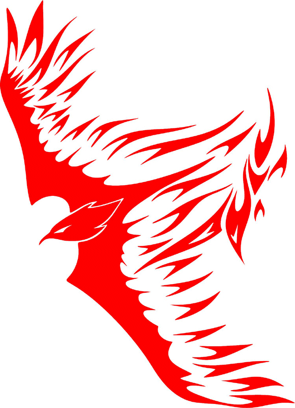 fle_19 Flaming Eagles Graphic Flame Decal