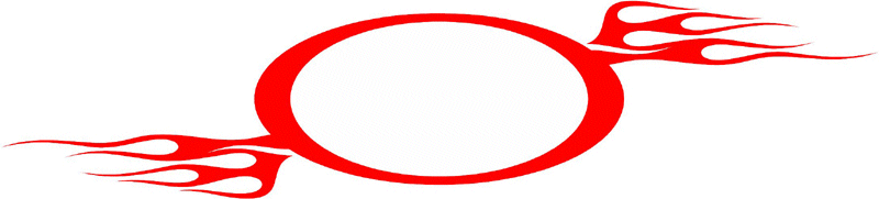 FRAME_00 Cool Flaming Border Graphic Flame Decal