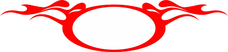 FRAME_01 Cool Flaming Border Graphic Flame Decal