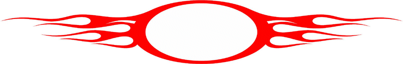 FRAME_05 Cool Flaming Border Graphic Flame Decal