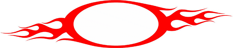 FRAME_06 Cool Flaming Border Graphic Flame Decal