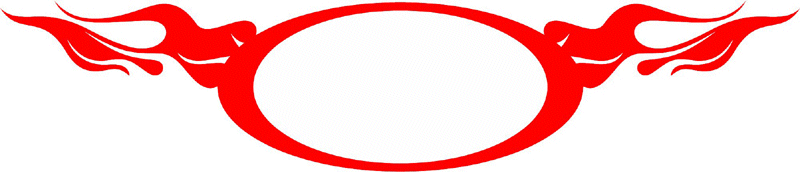 FRAME_07 Cool Flaming Border Graphic Flame Decal