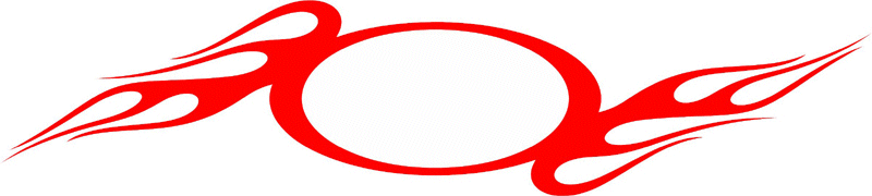 FRAME_10 Cool Flaming Border Graphic Flame Decal
