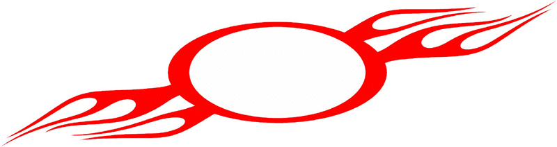 FRAME_11 Cool Flaming Border Graphic Flame Decal