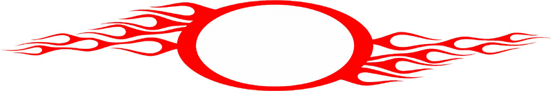 FRAME_12 Cool Flaming Border Graphic Flame Decal